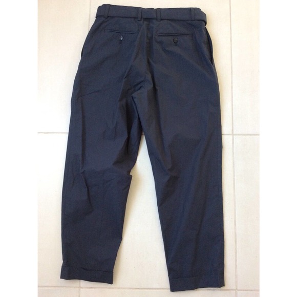 Officine Generale Pierre Cuffed Pants High Waist Pleated Cotton - Picture 7 of 13